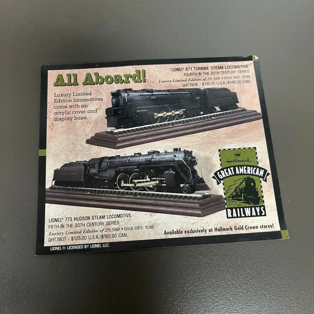 Hallmark Keepsake 746 Norfolk and Western Steam Locomotive Lionel Train Ornament